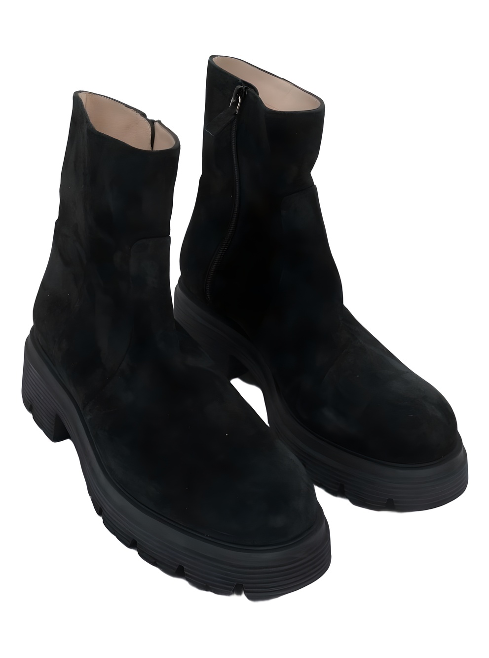 Stuart Weitzman Hudson Lite Zip Bootie Black Suede Size 10.5B
